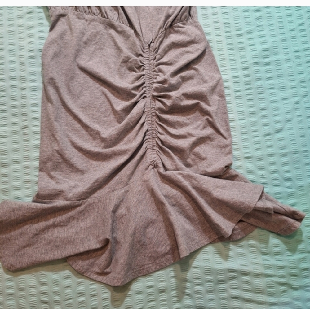 Veronica Beard Gray Ruched Short Sleeve Dress Small - Picture 7 of 8